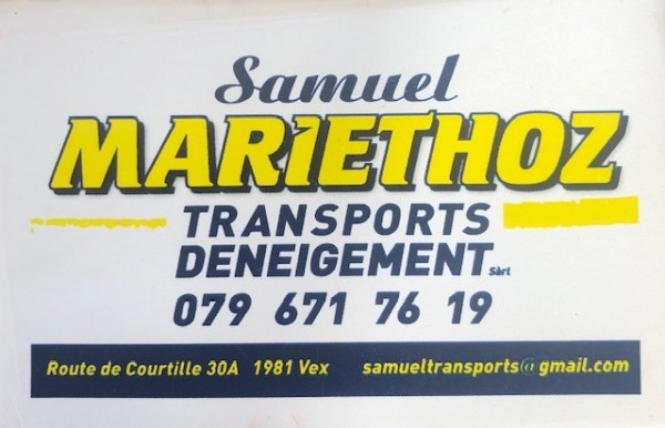 Samuel Mariéthoz Transports Déneigement Sàrl
