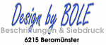 Design by BOLE Beschriftungen & Siebdruck