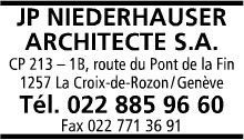 Niederhauser Jean-Pierre Architecte SA